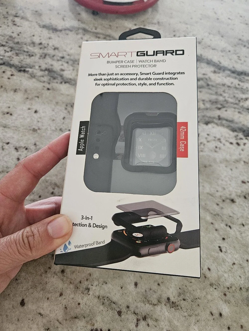 42mm Black Apple Watch Case - Bumper & Screen Protector